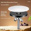 Stainless Steel Sink Hole Seal Kitchen Accessory Black Silver M6 Faucet Hole Cover Easy to Install for Kitchen Sink Quick Repair