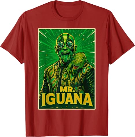 

Mr Iguana Tongue Out Funny Lizard Wrestler Cartoon TShirt Funny Comics Y2k Design Graphic Tee Fashion Novelty Short Sleeve Tops S