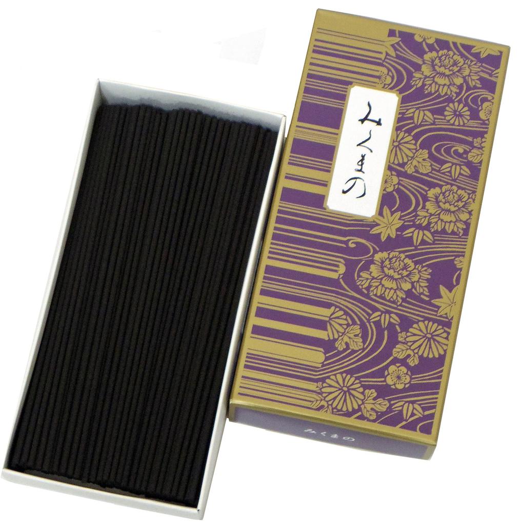 Kyukyodo Incense Sticks, Mikuma, Paper Box, Loose Pack, Approx. 100g, 14cm