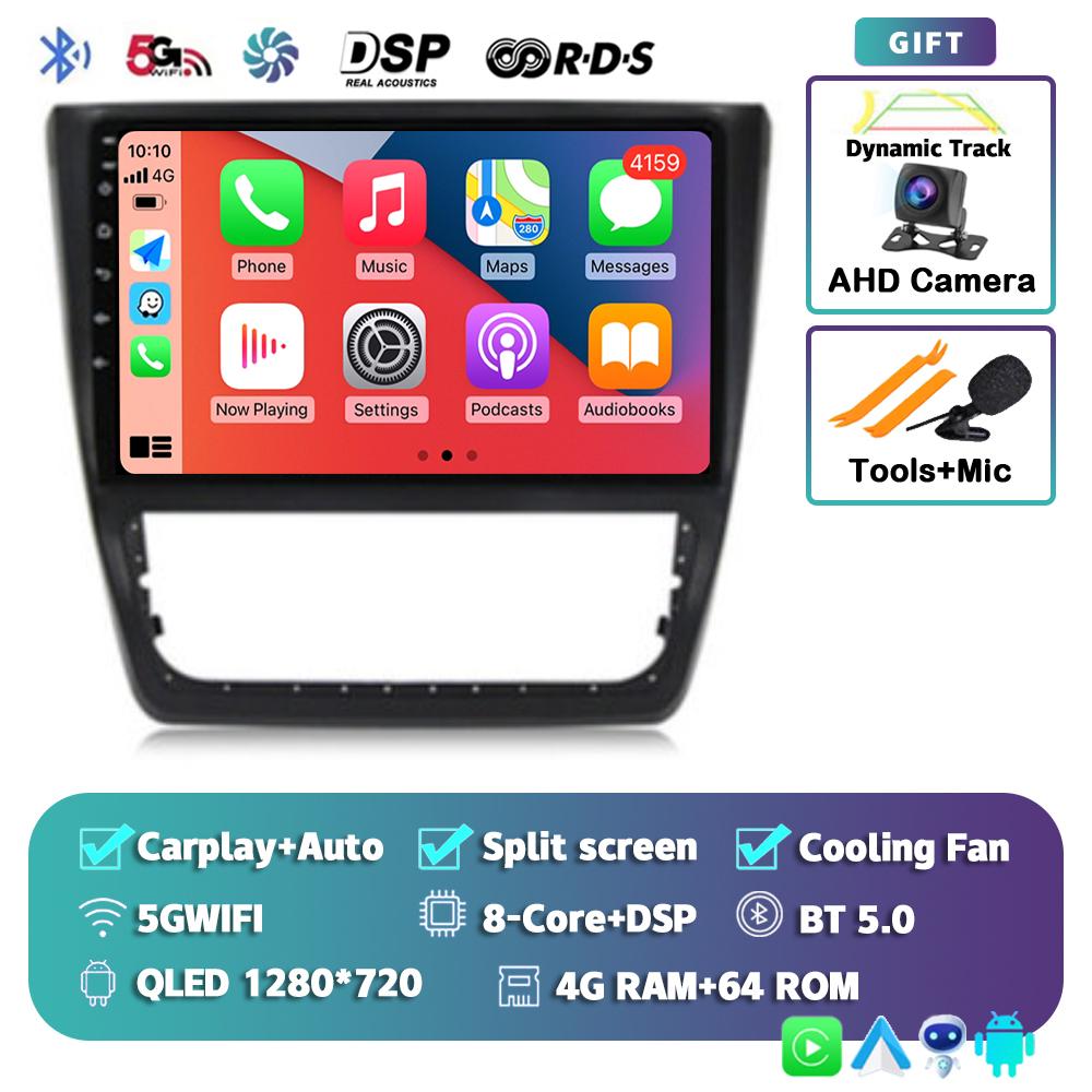 Android 14 Carplay Auto WIFI+4G DSP Car Radio For Skoda Yeti 5L 2009-2014 Multimedia GPS Video Player Stereo