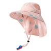 Cappello Estivo da Sole per Bambini con Protezione per il Collo e Cinturino a Tesa Larga Cappelli da Spiaggia per Bambini Cappello a Secchiello Protezione UV Cappellino Panama per Bambini e Bambine Outdoor