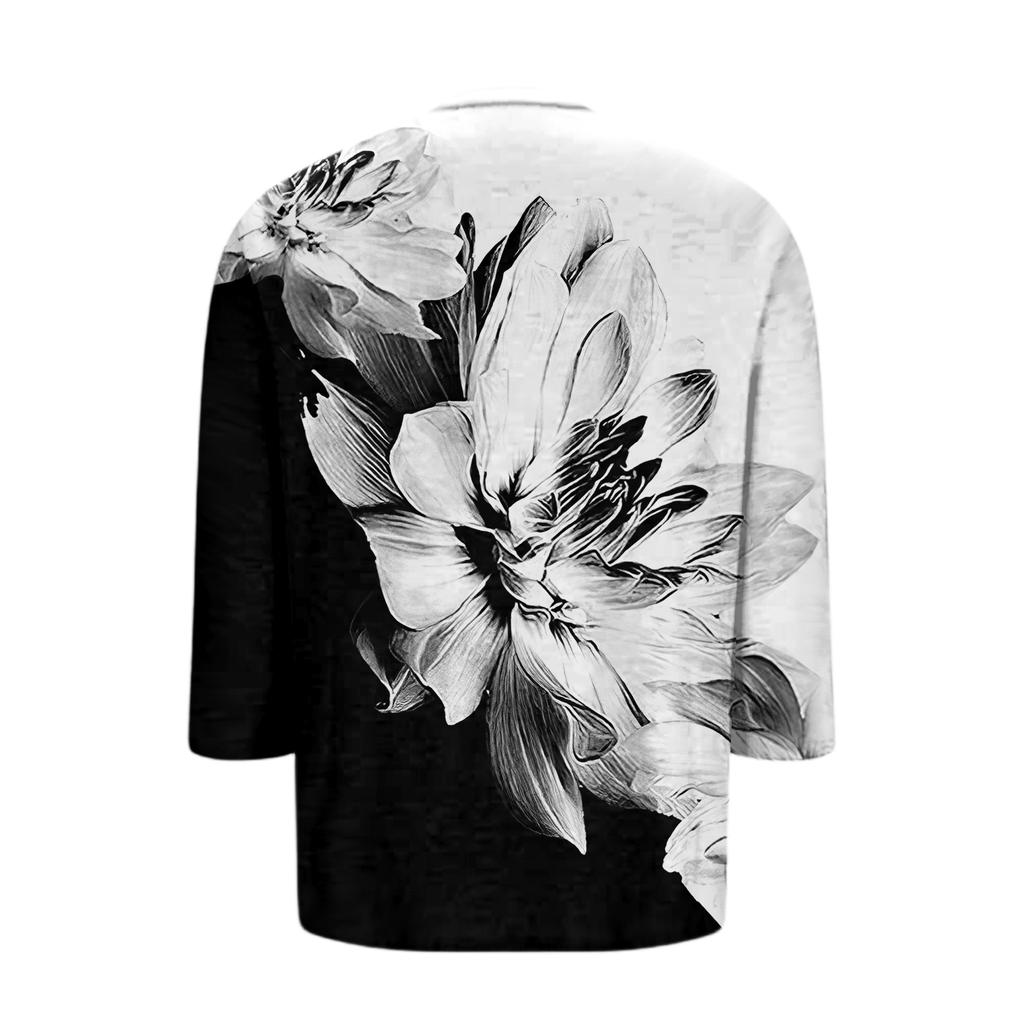 Women's Fashion Plus Size Printed Short Sleeve Blouse For Elegant Commuting And Casual Wear