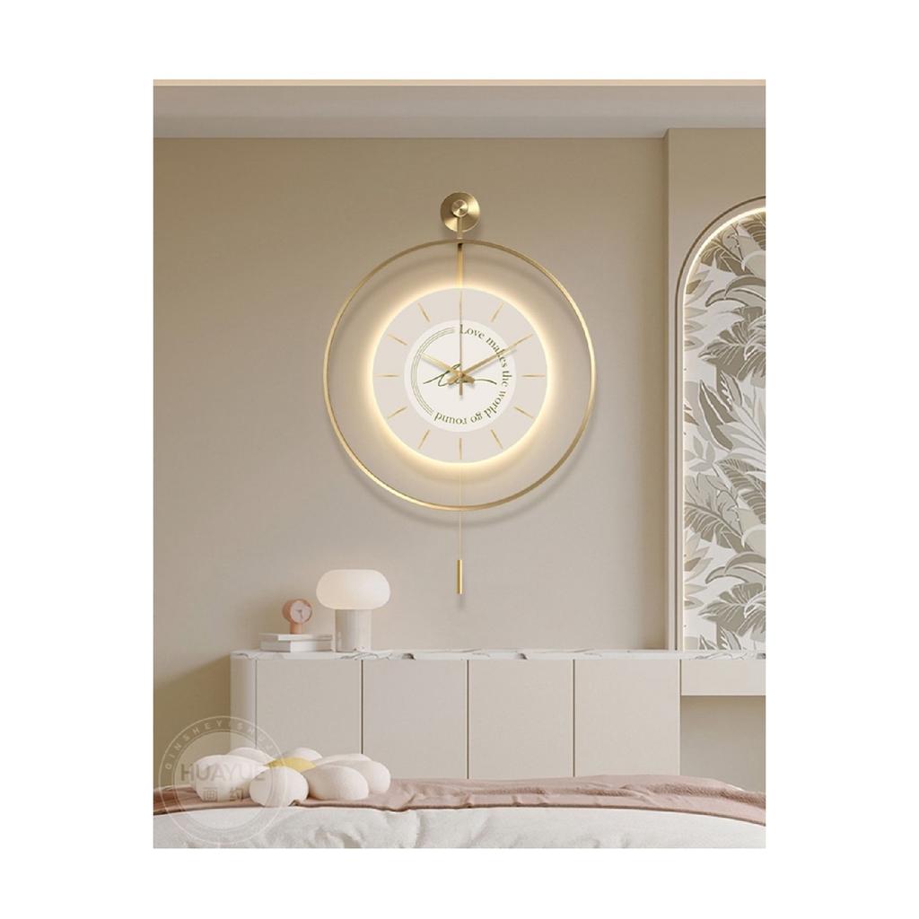Xxl (big Size) Timelles Love Gold Led Wall Clock Series, Modern Metal Wall Clock