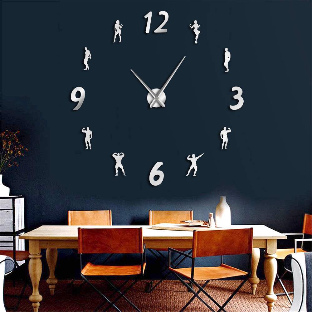 3D Acrylic Decorative Wall Clock - Silent DIY Mirror Clock for Bedroom & Living Room.