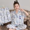 Girls Ice Silk Pajama Set Short Sleeve 3-Piece Cartoon Home Wear Ages 8
