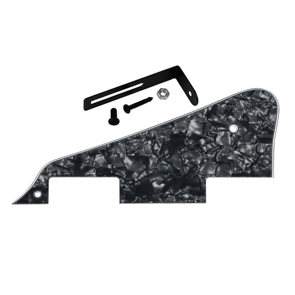 

FLEOR Set of Black Pearl Guitar Pickguard LP and Metal Bracket for LP Electric Guitar Parts