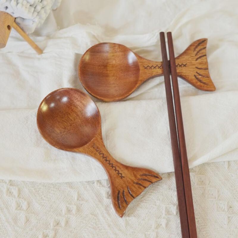 Fish Design Nanmu Wood Multipurpose Spoon Set