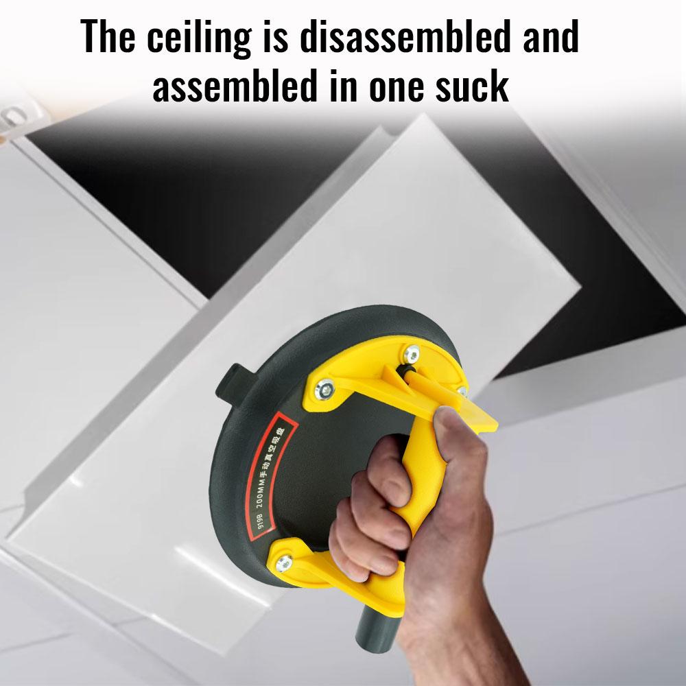 2025 New industrial suction cup with 200KG load capacity, 8-inch rubber bottom and plastic handle for handling large glass