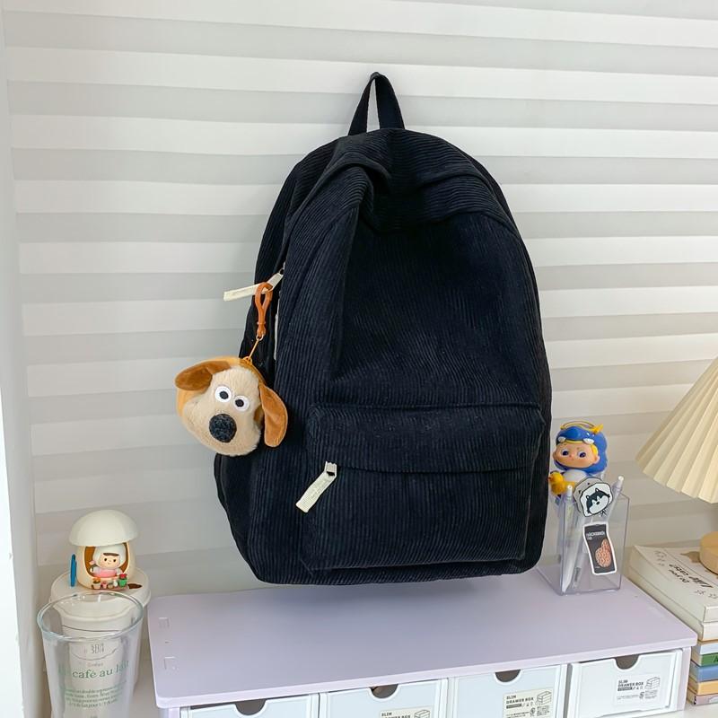Schoolbag Schoolbag Women's Velvet Ins Large Capacity Star Computer Backpack Niche Design Junior High School College Student Backpack