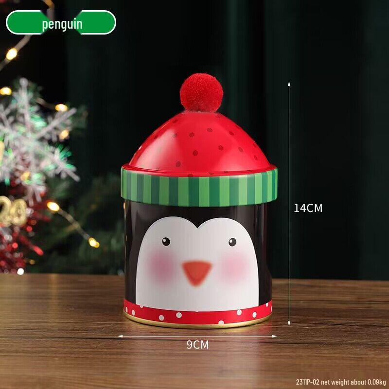 Christmas Gingerbread Man & Santa Claus Tin Cookie and Candy Storage Box