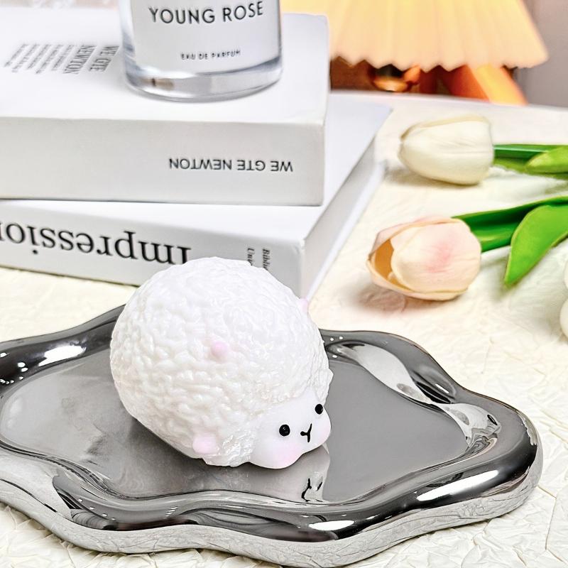 Pecora di Crema Squishy Giocattolo da Spremere Animali Carini Giocattolo Fidget Pecora Grassa Super Morbida Decompressione Regalo Giocattolo Rilassante per le Mani
