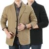 Frühling und Herbst Casual Anzug Herren reine Baumwolle Jacke Herren koreanische Ausgabe mittleren Alters große Größe vielseitige dicke Anzugjacke