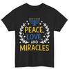 Hanukkah Peace Love And Miracles Jewish S Cotton T Shirt
