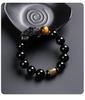 Black Gold Obsidian Pi Xiu Wealth Bracelet with Rotating Beads and Spacers for Men & Women.