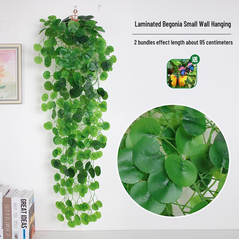 Artificial Pothos & Spider Plant Rattan Vine Wall Hanging for Indoor/Outdoor Decor