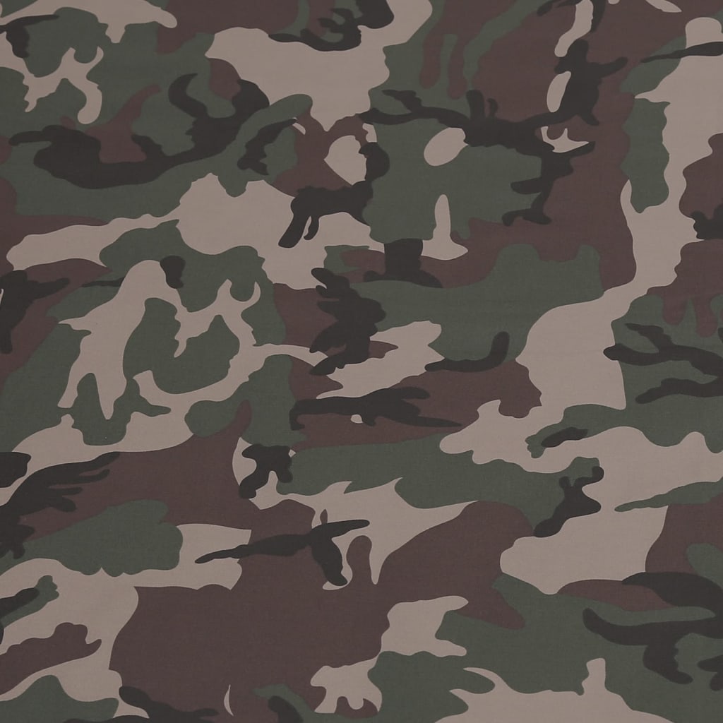 Gaming Chair with Footrest Camouflage and Black Fabric