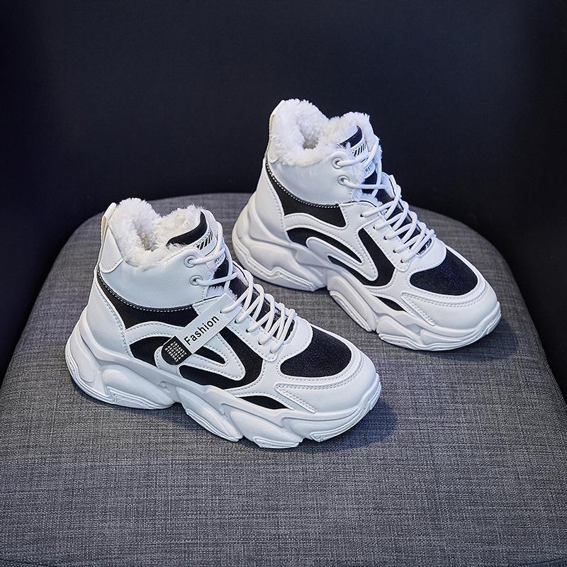 

Модные женские нескользящие ботинки Толстые зимние ботинки Модные и удобные ботильоны на платформе Удобные и водонепроницаемые короткие ботинки 39 чёрный