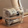 Clear Makeup Brush Holder Plastic Cosmetic Storage Box Durable Transparent Storage Box  Living Room
