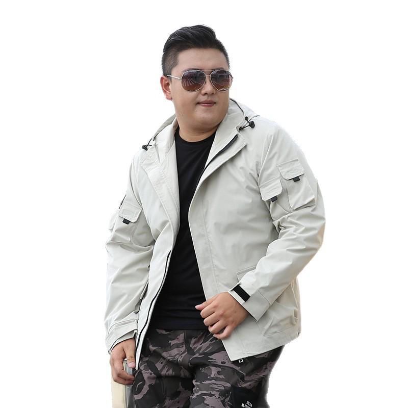 Herren Plus Size Freizeitjacke - Frühling/Herbst, Trendige 12XL Lockere Passform Oberbekleidung