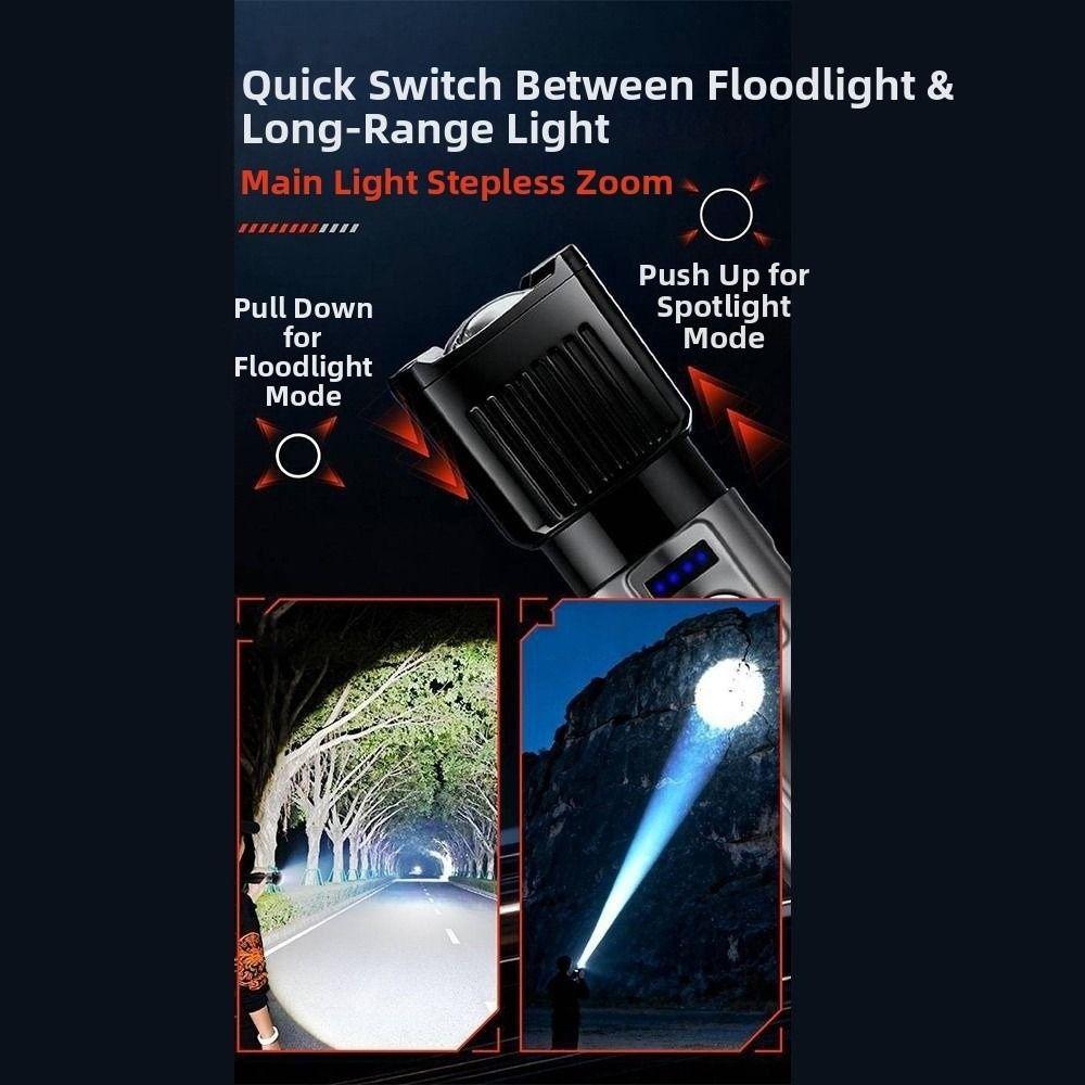 Rechargeable Folding Work Light Long-Lasting Super Brightness Flashlight High-lumen Folding Portable Searchlight Camping