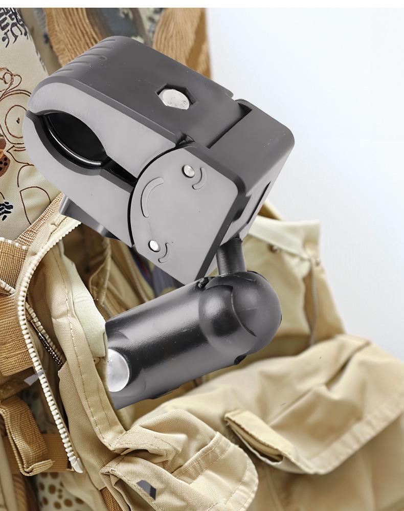 Adjustable Double Head Crab Clamp Mount for Outdoor Action Camera on Motorcycle