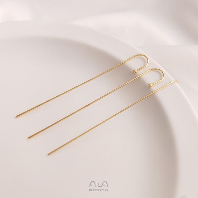 14K Gold-Filled Cubic Zirconia Stud Earrings with Conch-Style Ear Cuff