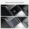 LUCKEASY for Tesla Model Y Juniper/Model YL 2025 2026 Center Console Storage Box Transparent Double-layer Car Tray Accessories