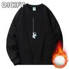 DICIFY Men's Fashion Long Sleeve Casual Solid Color Print Autumn Winter Hoodie