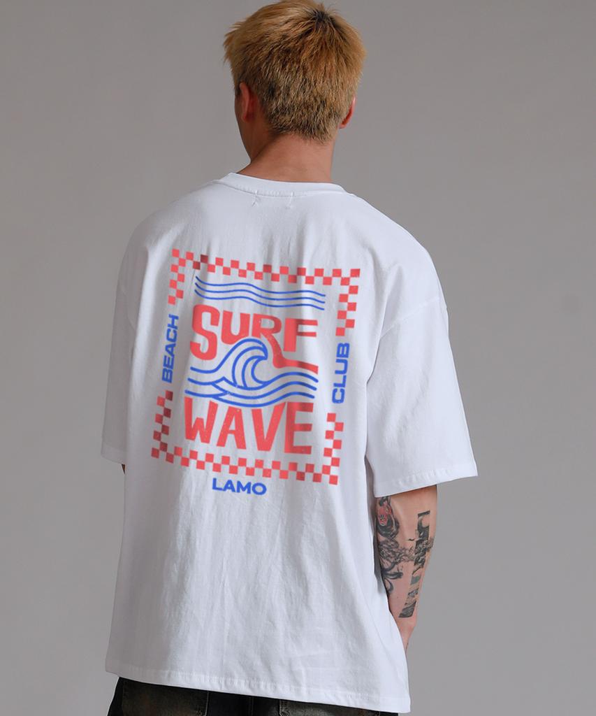 LIKE THE MOST Surfing Lamo Oversized Short Sleeve T-Shirt_White