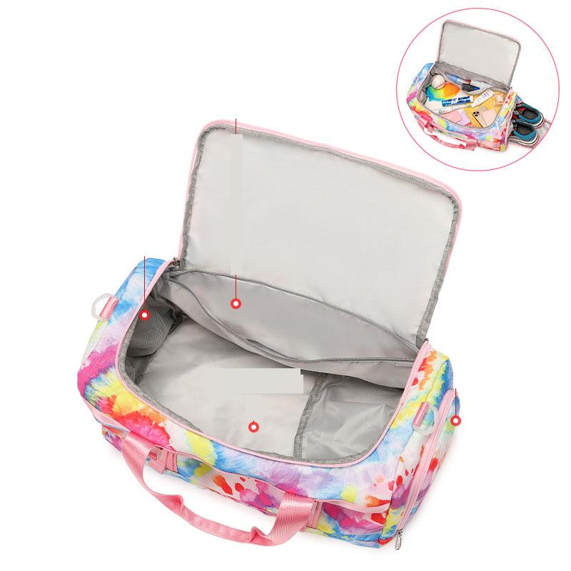 Fashion Tie Dye Travel Bag Sports Yoga Fitness Bag Large Capacity Waterproof Casual One Shoulder Oblique Cross Travel Bag