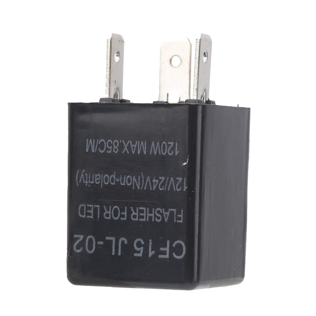 CF15 JL02 LED Flasher Relay 3 Pin Electronic Turn Flashers Non Polarity 12V 24V Universal ABS Normally Open Flash Relay