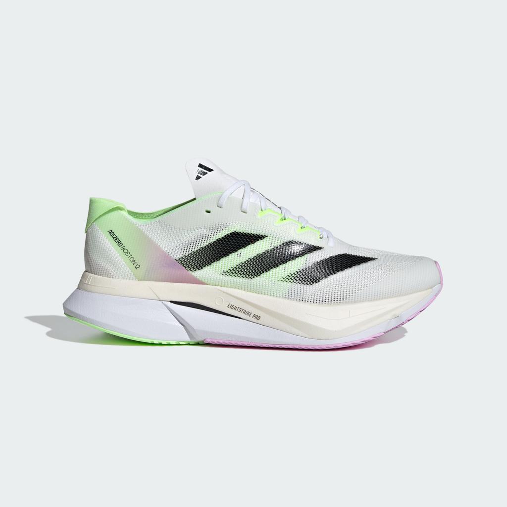 adidas Adizero Boston 12 Cloud White Core Black Green Spark