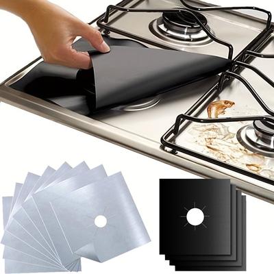 1/4pcs Gas Stove Protector Cooker Lid Liner Cleaning Pad for Kitchen Cookware Accessories Pieces Reusable Boiler Hood Protective