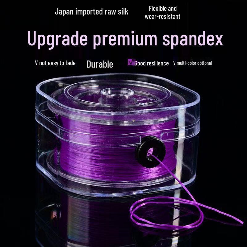 Upgraded High-Elastic Flat Cord: 50 Meters of High-Density, High-Resilience Craft and Beading Line for Bracelets - Classic Style