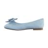 Ballerine da donna Scarpe da barca Azzurro Testa rotonda Fiocco Taglia 33-43 Scarpe basse per donna Pelle di velluto Alta qualità Scarpe estive