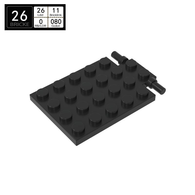 BRICKE 4x6 Trap Plate for Lego 92099 MOC Building Blocks 50g (approx. 15 pcs) чёрный