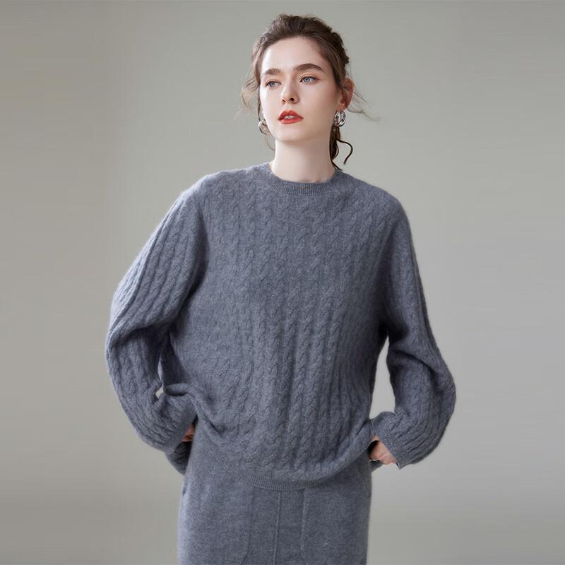 Fanzhen Women's Loose Fit Cashmere Blend Pullover Sweater