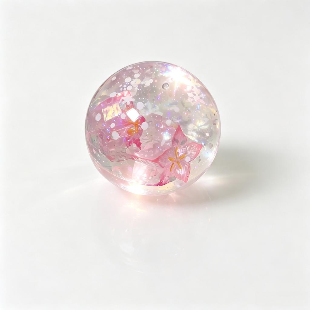 Stress Ball, Clear Sensory Toy with Gold Glitter and Sound for Desk