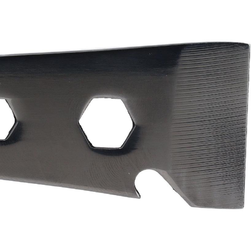 Hardened 3Cr13 Stainless Steel Pry Bar Tool Utility Heavy Duty Claw Bar Flat Pry Bar with Chisel Tips 4 Gauge Hex Hole for Woodworking Beekeeping Car