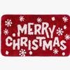 Cute Santa Claus Christmas Door Mat Crystal Fleece Non-slip Door Carpet Soft Water Absorption Blanket Living Room Decor