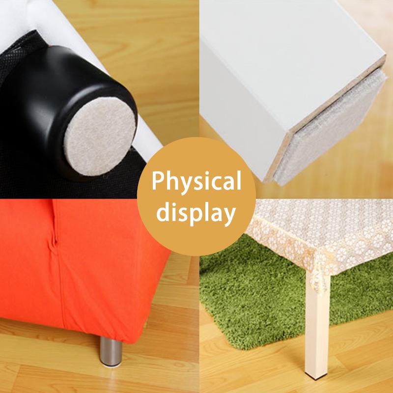 Felt Chair Leg Pads Floor Protectors for Furniture Legs Table Leg Cover Round Square Bottom Anti-Slip Pads Felt Table Chair Mat