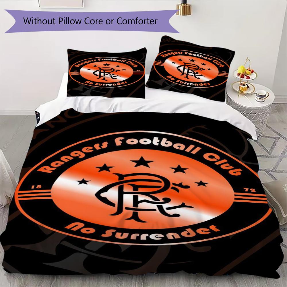 Rangers F.C. Set Copripiumino con Fantasia Copripiumino Federa Decorazione per la Casa Regalo di Compleanno (1 * copripiumino + 2 * federe senza imbottitura)126