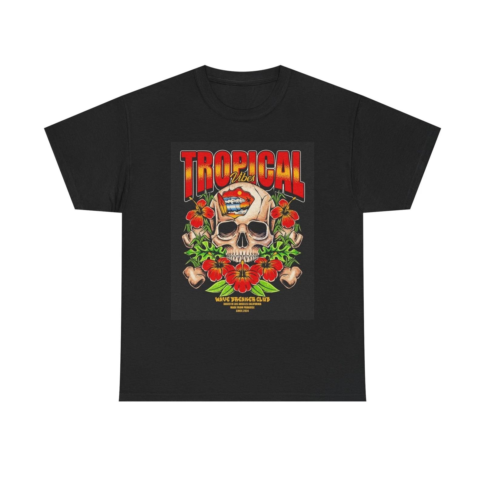 Men s and Women s T-shirts Tropical Vibes Graphic S