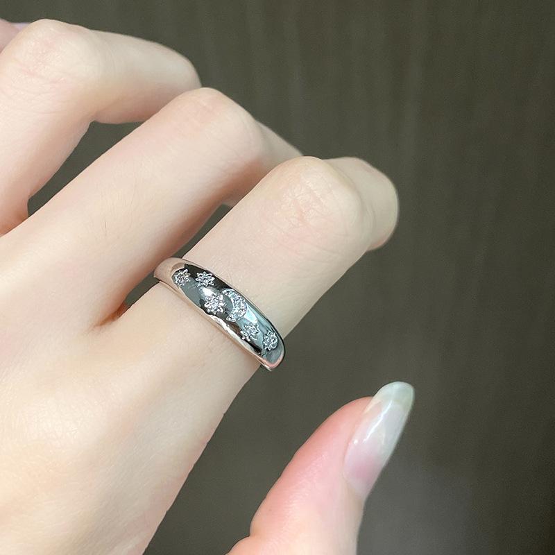 Niche Design Simple Double-Layer Cross Ring Women'S Tide Fashion Personality Adjustable Index Finger Ring