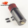 Universal 0.5L Brushed Baffled Oil Catch Tank Can with Breather Filter Aluminum 9MM 10AN Round Can Oil Catch Can