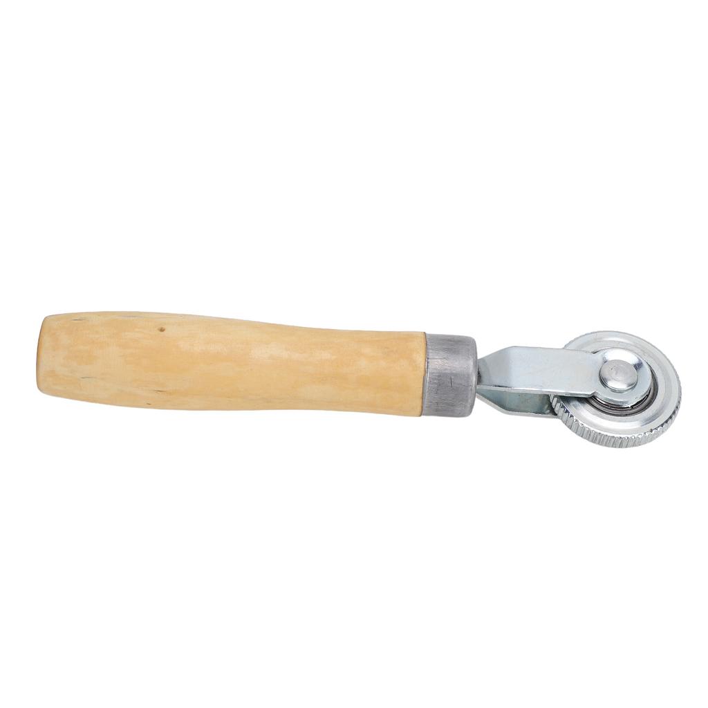 Tire Patch Roller 1 1 2in Dia Wood Handle Universal Fit Comfortable Grip for Cars Motorcycles Bicycles