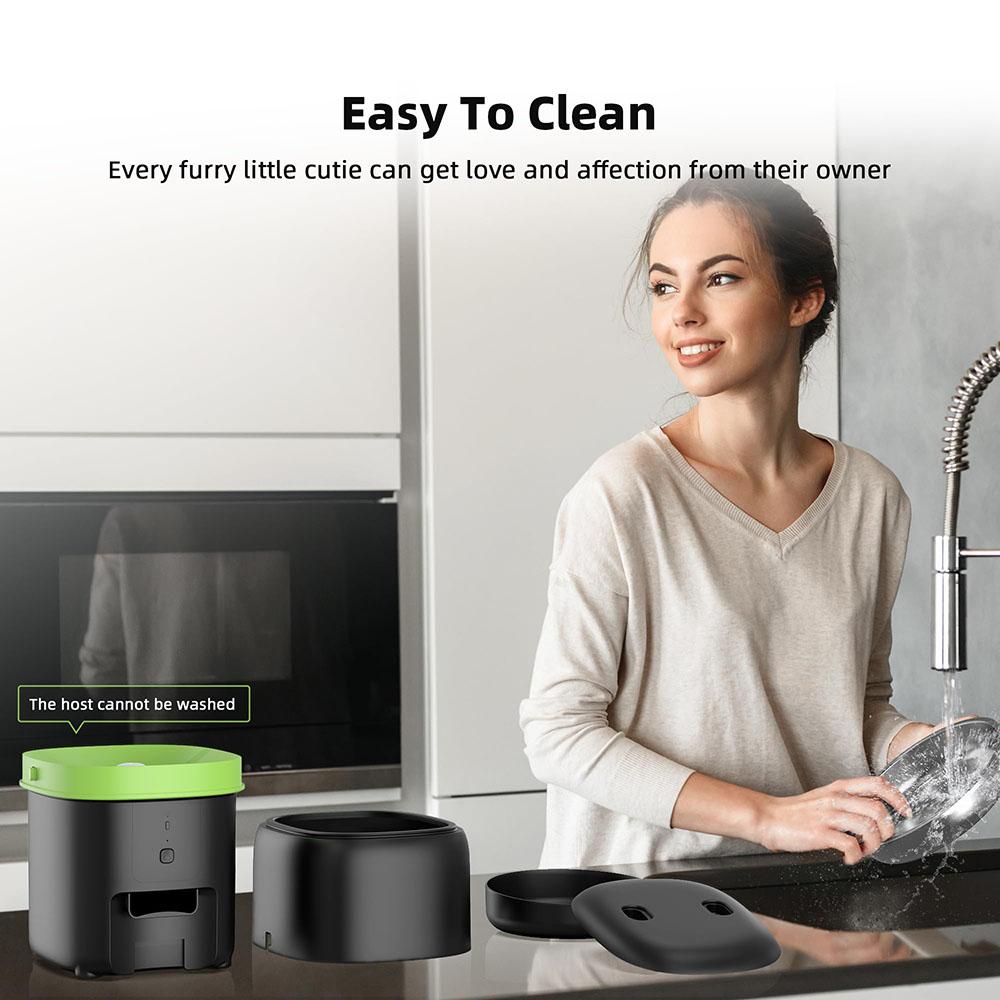 2L Tuya APP Control Automatic Stainless Steel Pet Feeder Auto Cat Food Dispenser Smart USB Pet Feeder for Cat Dog Dry Food Bowl