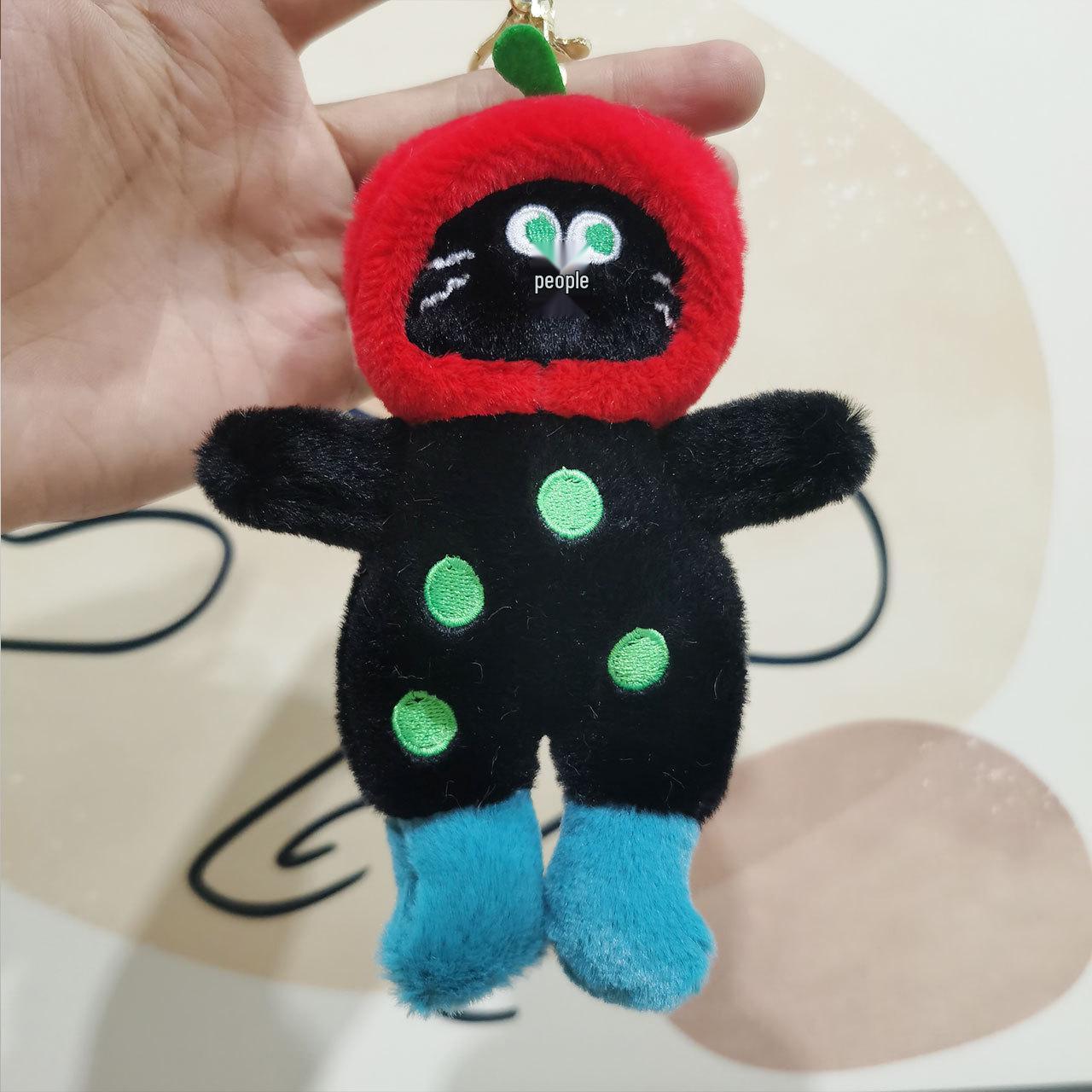 

Плюшевый брелок-котенок в горошек и подвеска для сумки