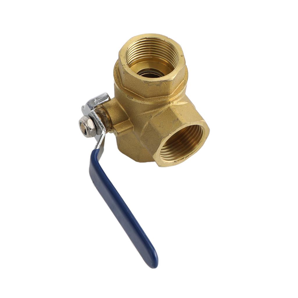 G1" 3 Way Ball Valve Three T Port Brass Female Type For Water Oil And Gas