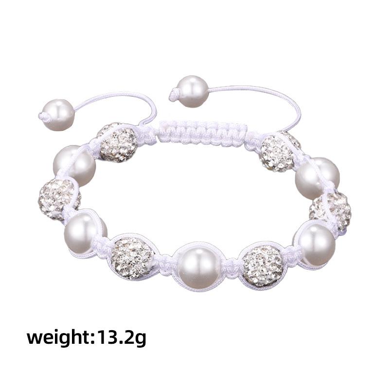 

Браслет из жемчуга-ракушки, плетеный однотонный браслет, украшения DIY, регулируемые украшения Pearl Bracelet